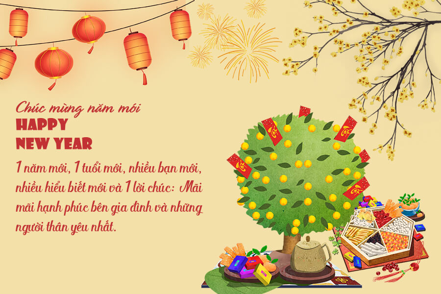 Thiệp chúc Tết đẹp và ý nghĩa