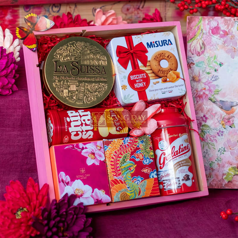bộ hộp quà tết bách hoa phú quý 6