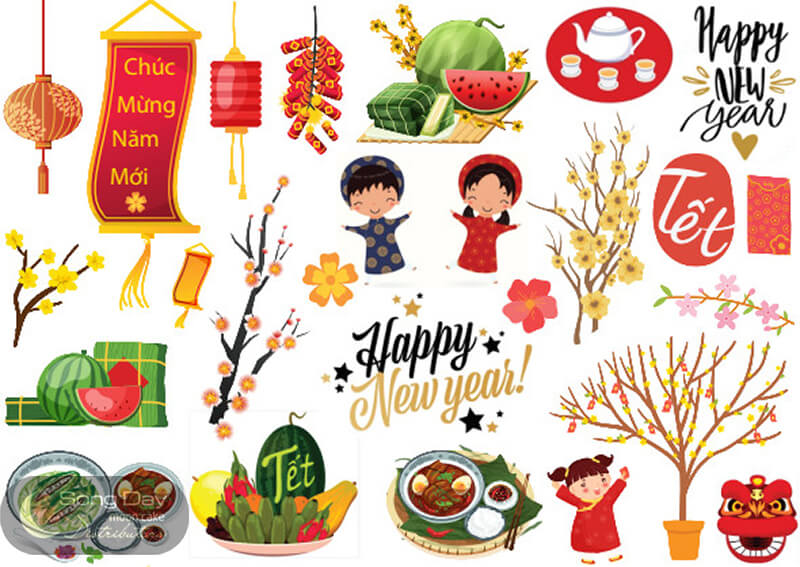 sử dụng miếng sticker dán bao lì xì