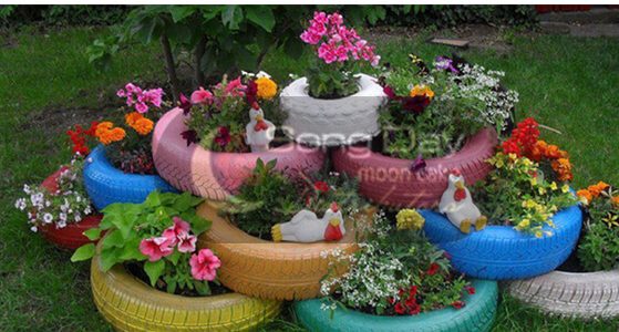 trang trí tết sân vườn theo chủ đề