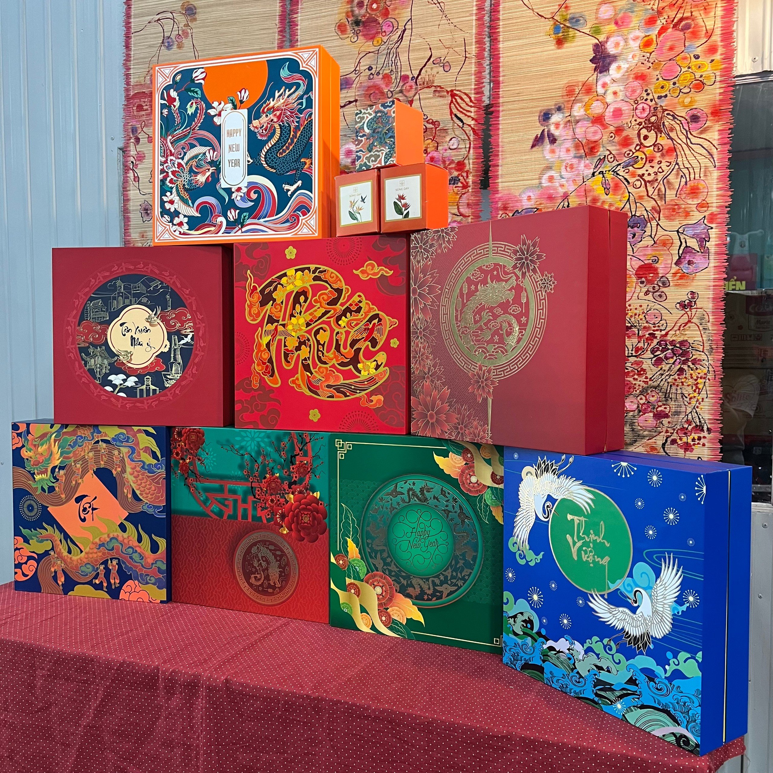 mẫu hộp quà tết