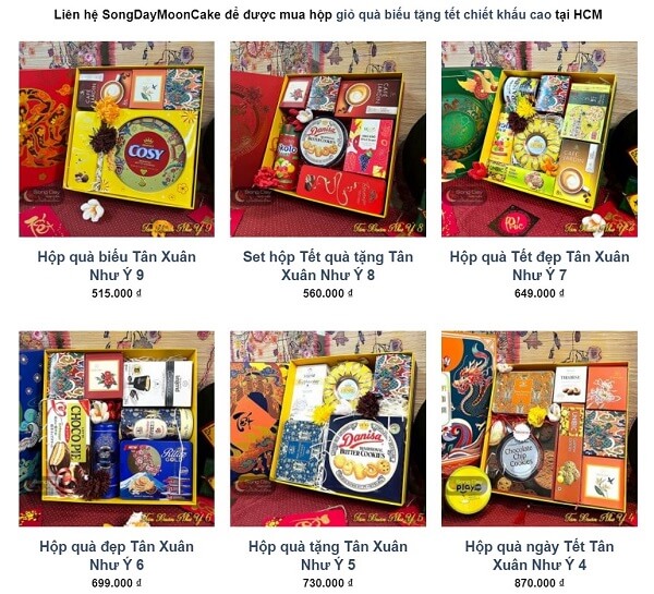 tổng hợp các phần quà tết không rượu