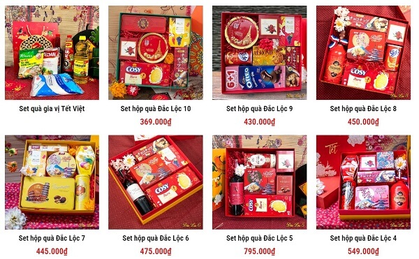 các hộp quà tặng têt giá chỉ từ 400k