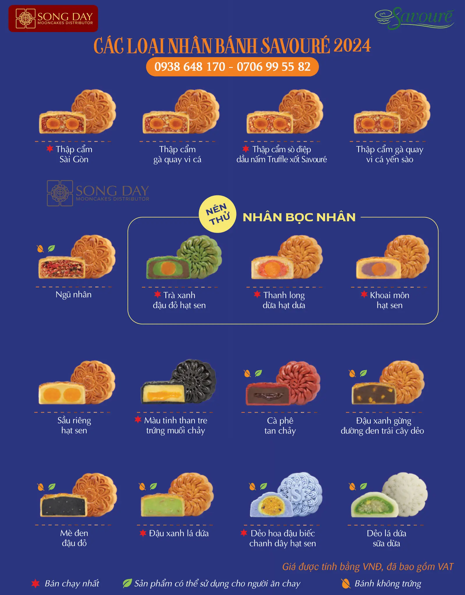 giá các loại bánh lẻ thương hiệu SAVOURÉ