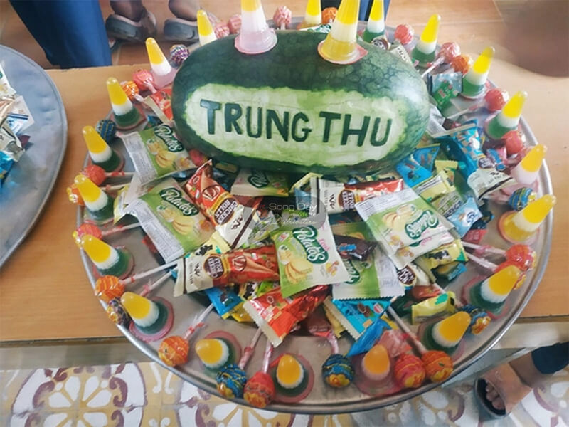 mâm bánh keo trung thu đơn giản