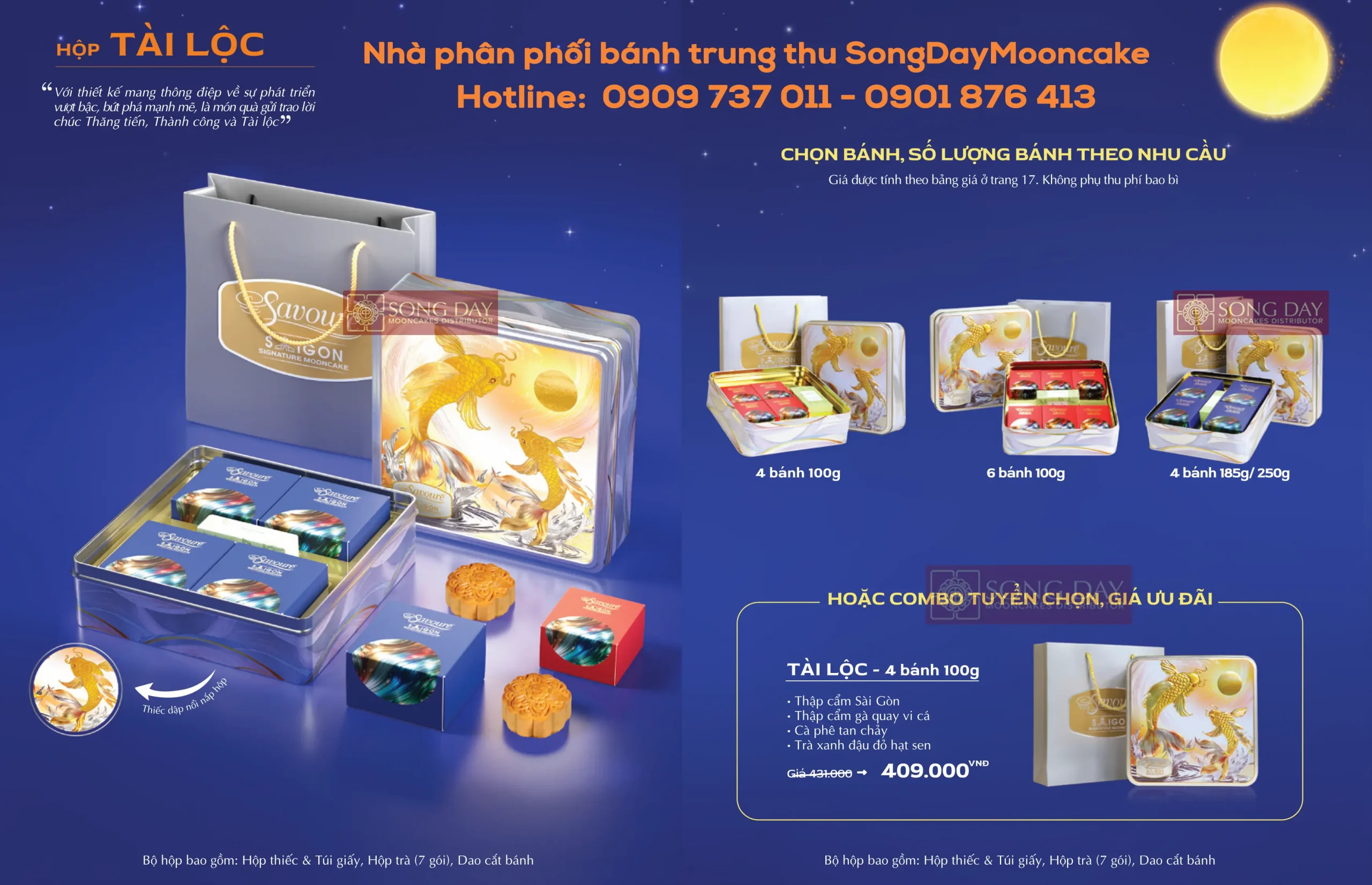 Combo quà tặng TÀI LỘC - 4 Bánh hoặc 6 Bánh