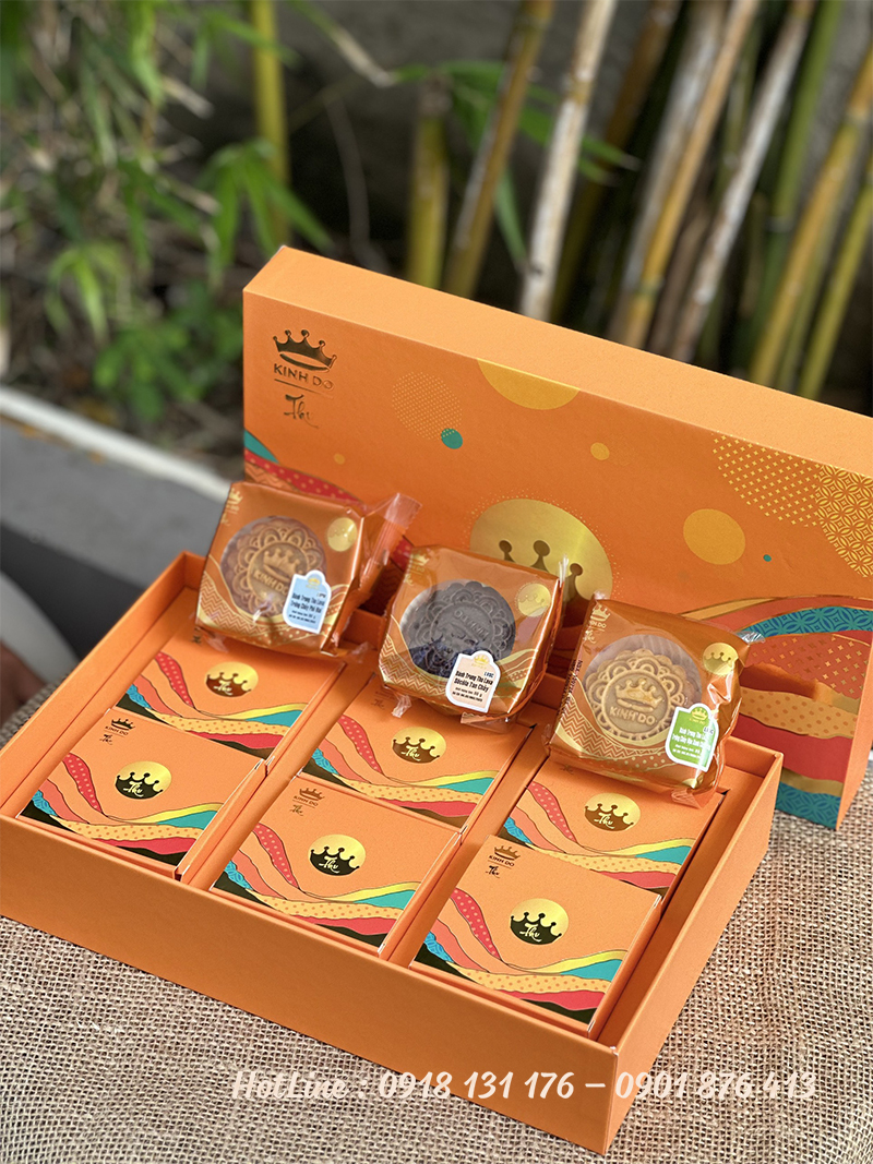 hộp bánh trung thu lava trứng chảy kinh đô