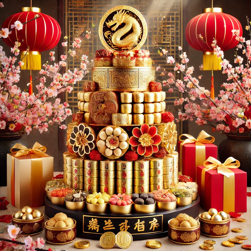 Tháp Bánh Tết Nghệ Thuật Trang Trí Ngày Tết